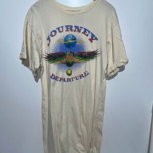 Journey Women's Departure Tour Cotton Short Cuffed Sleeve T-Shirt Dress Medium